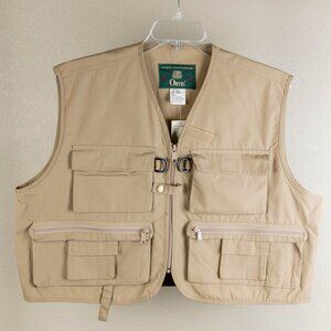 NWT Orvis Reel Outfitters Fishing Vest XL • Khaki Utility • Includes Wool Fly Pa